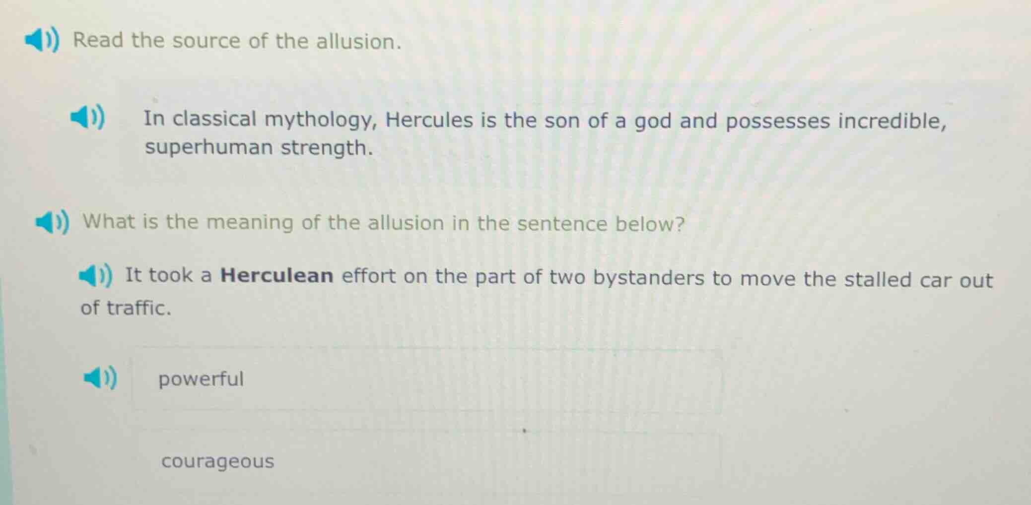 read the source of the allusion. in classical mythology, hercules is th…