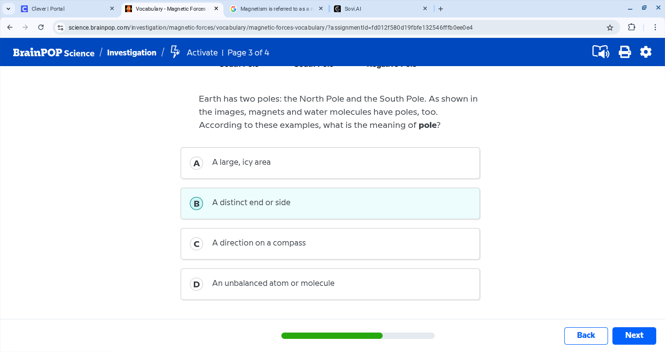 earth has two poles: the north pole and the south pole. as shown in the…