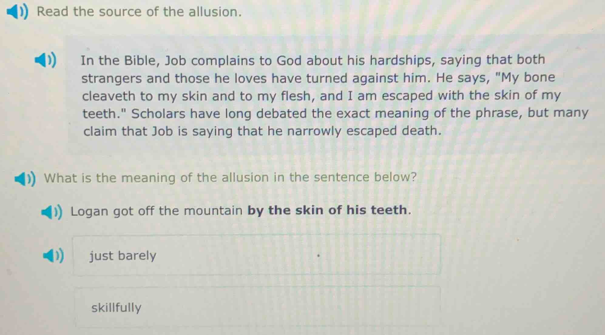 read the source of the allusion. in the bible, job complains to god abo…