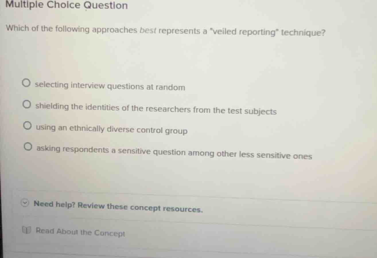 multiple choice question which of the following approaches best represe…