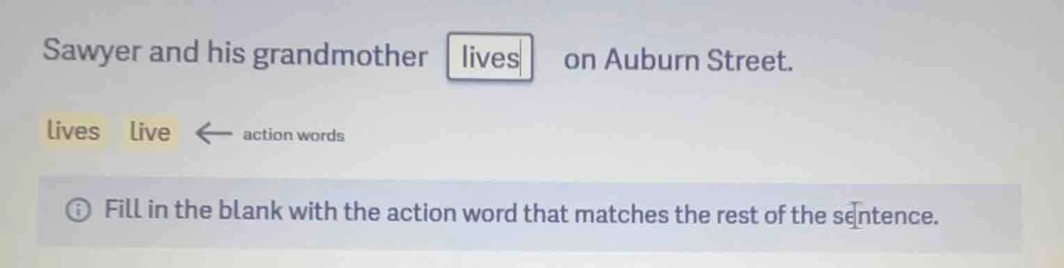 sawyer and his grandmother lives on auburn street. lives live ← action …