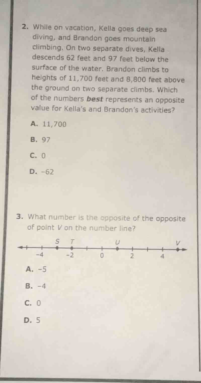 2. while on vacation, kella goes deep sea diving, and brandon goes moun…