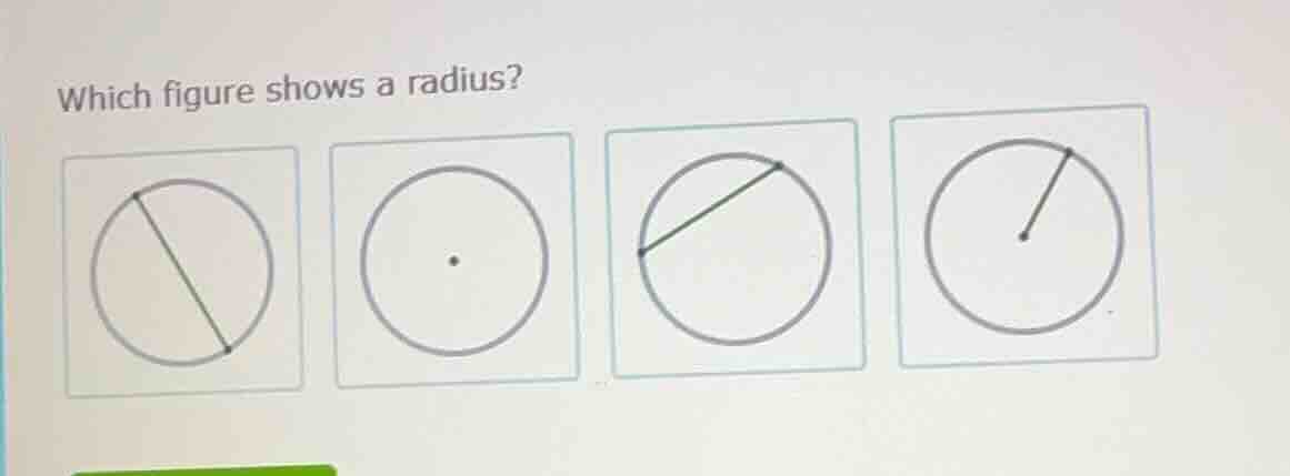 which figure shows a radius?