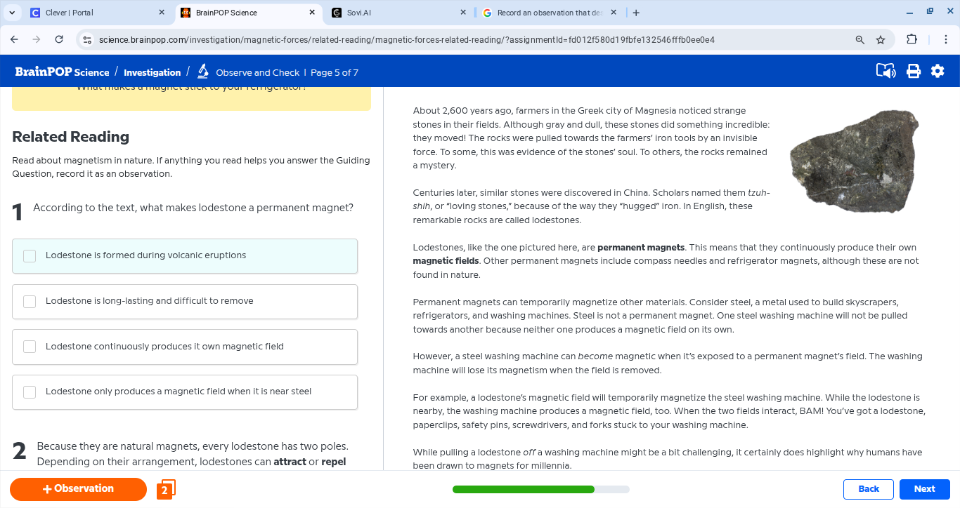 brainpop science / investigation / observe and check | page 5 of 7 rela…