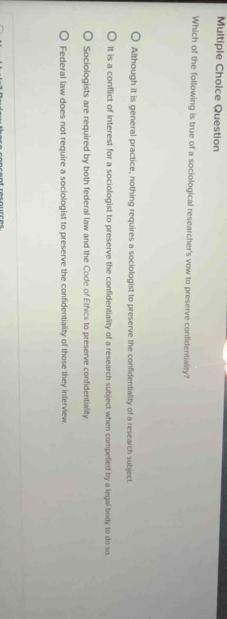 multiple choice question which of the following is true of a sociologic…