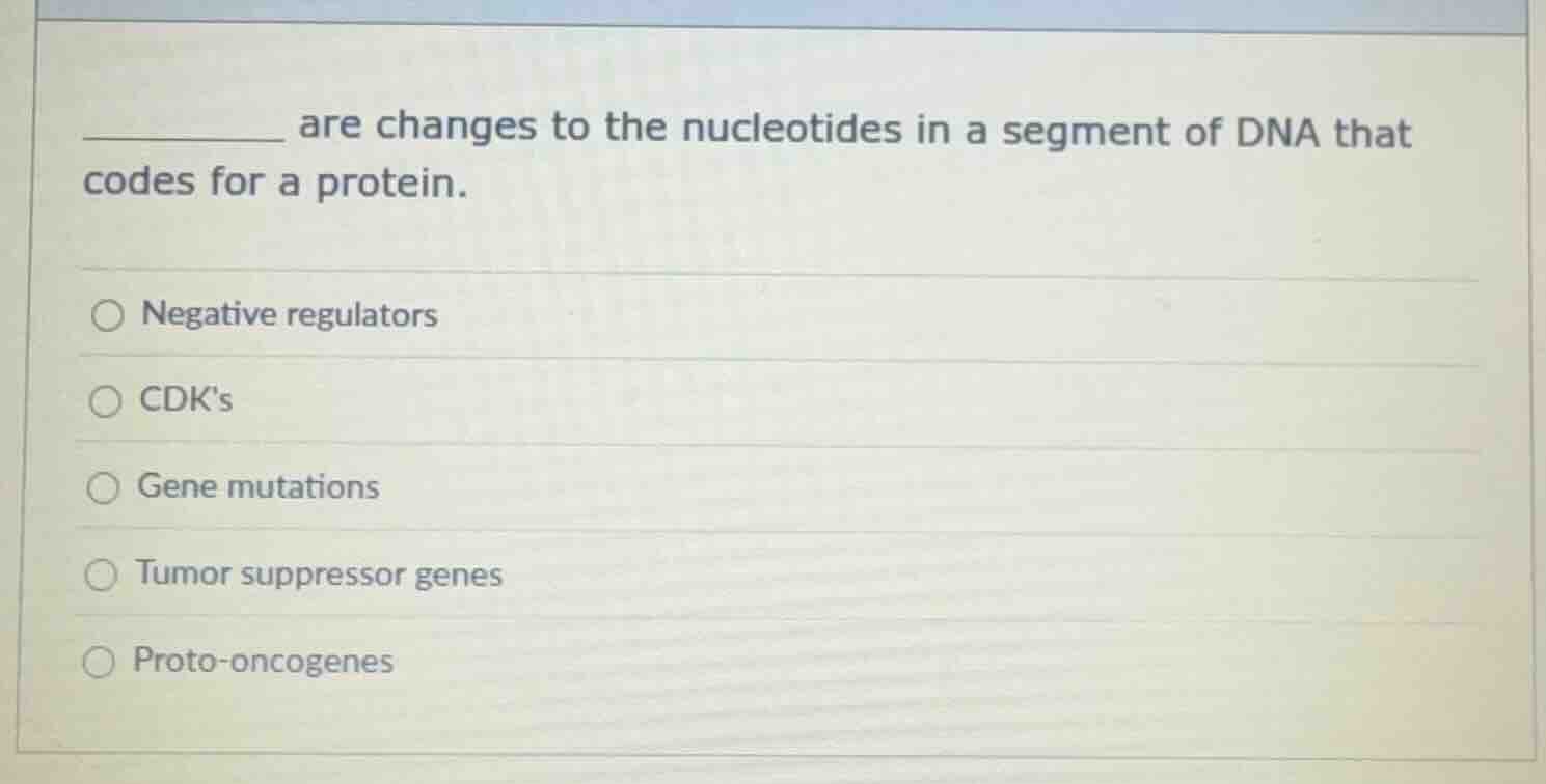 ________ are changes to the nucleotides in a segment of dna that codes …