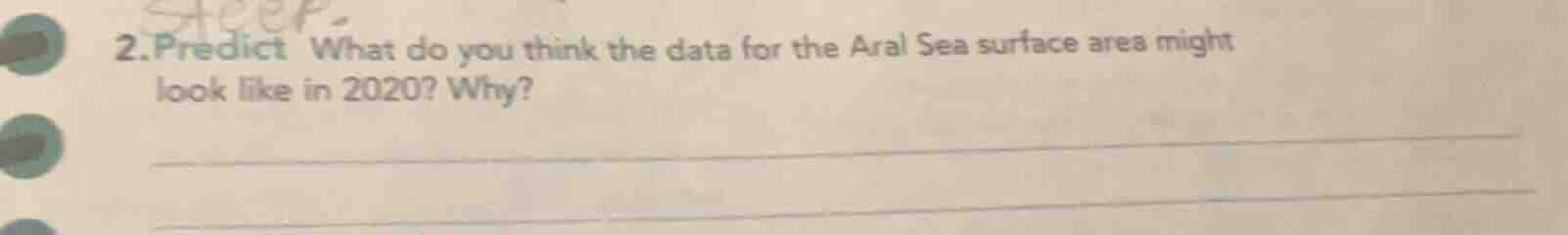 2.predict what do you think the data for the aral sea surface area migh…