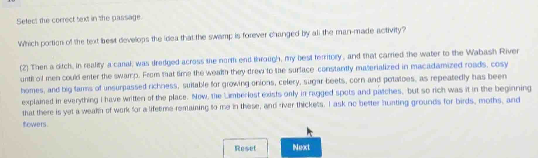 select the correct text in the passage. which portion of the text best …