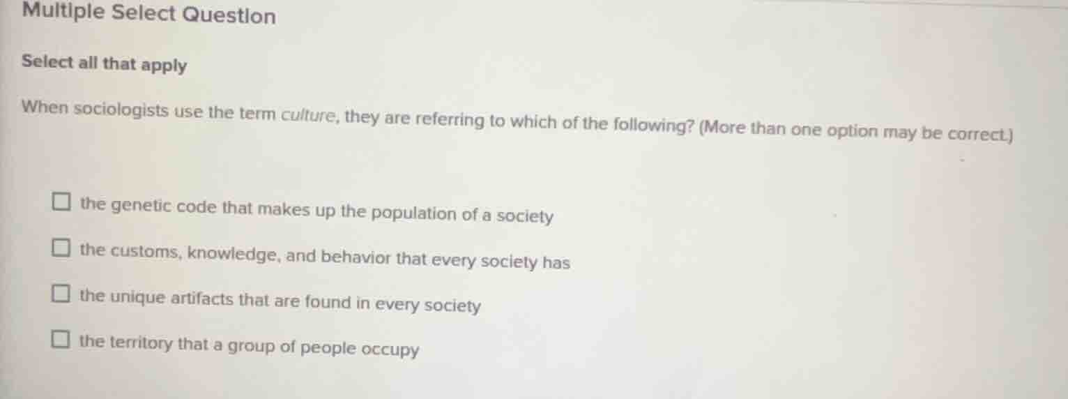 multiple select question select all that apply when sociologists use th…