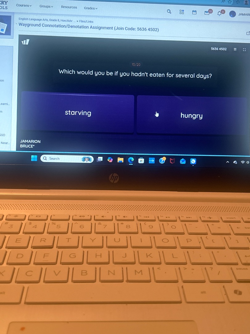 which would you be if you hadnt eaten for several days? starving hungry