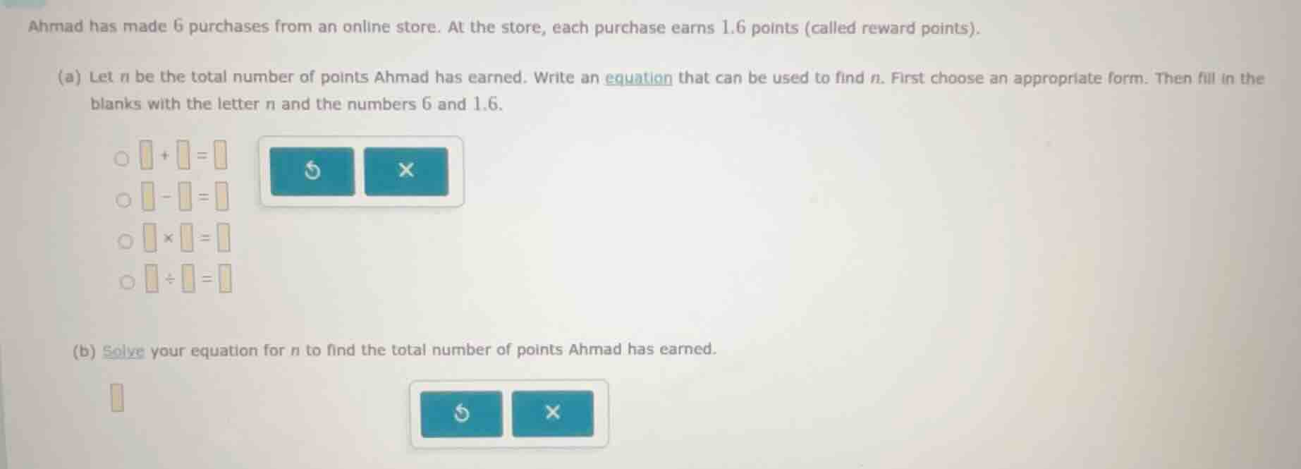 ahmad has made 6 purchases from an online store. at the store, each pur…