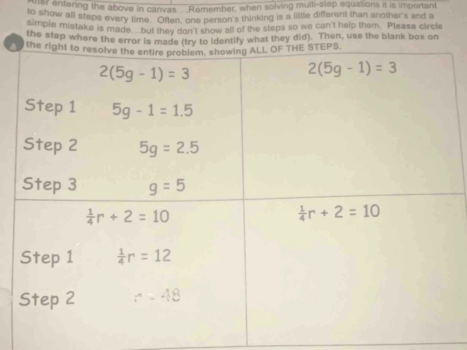 after entering the above in canvas....remember, when solving multi-step…