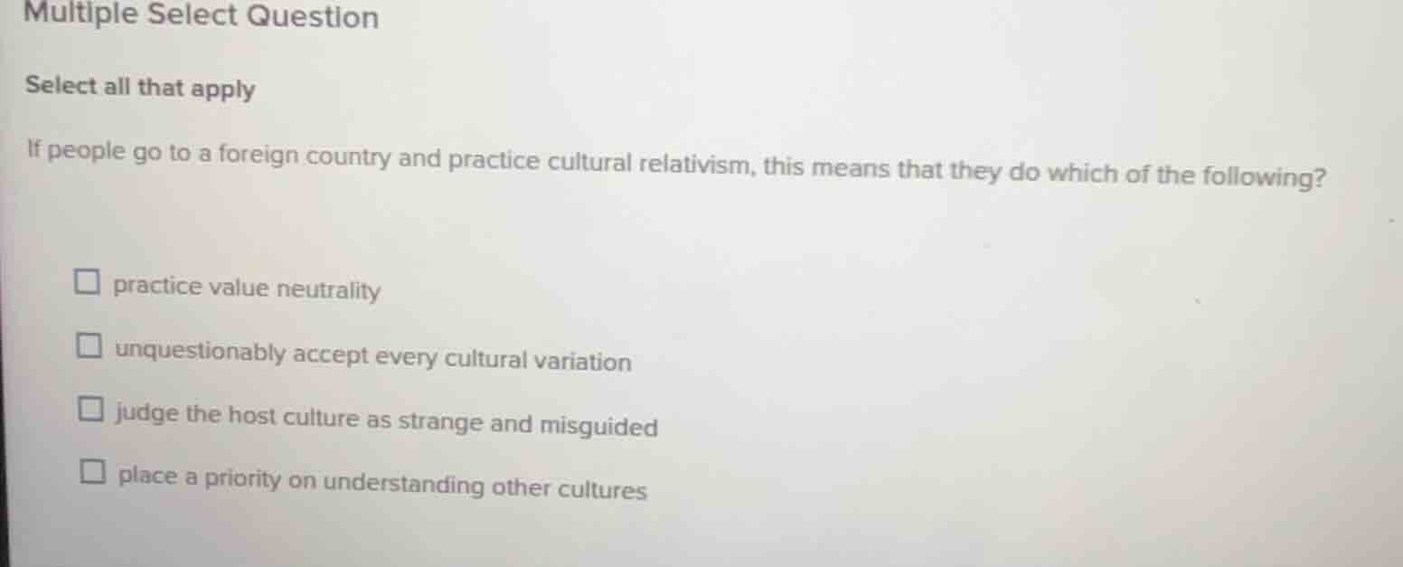 multiple select question select all that apply if people go to a foreig…