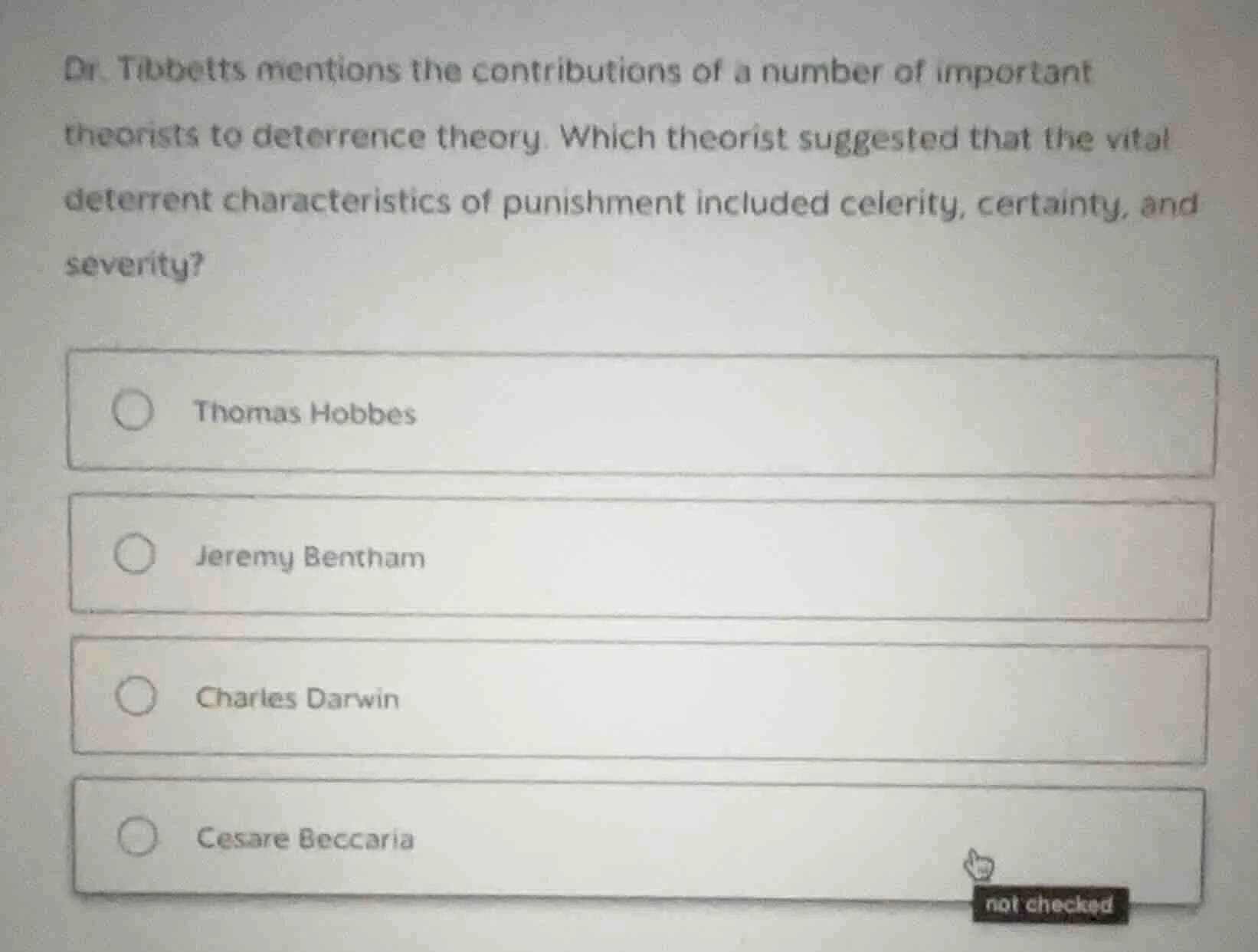 dr. tibbetts mentions the contributions of a number of important theori…