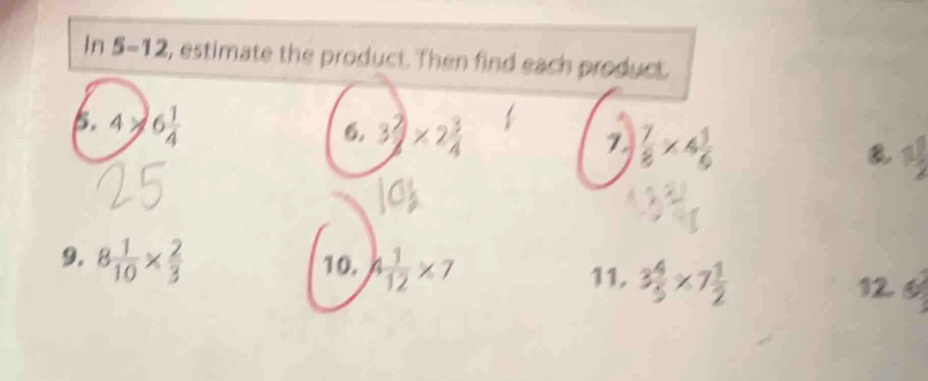in 5-12, estimate the product. then find each product. 5. $4 \\times 6\…