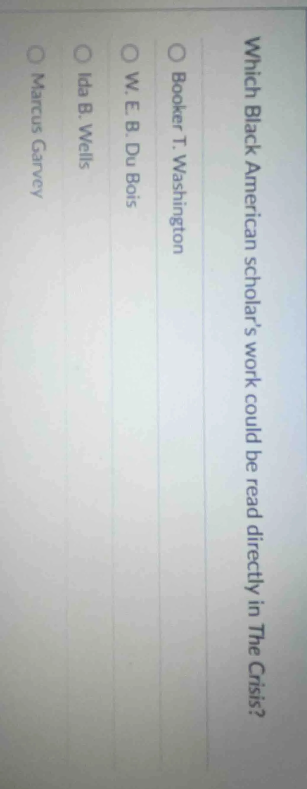 which black american scholars work could be read directly in the crisis…
