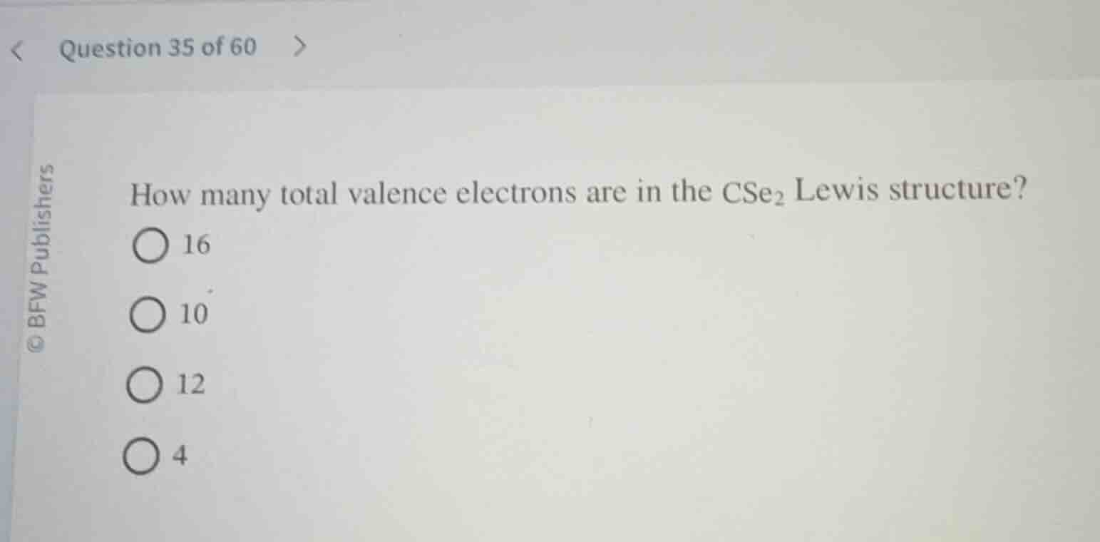 question 35 of 60 how many total valence electrons are in the $\text{cs…