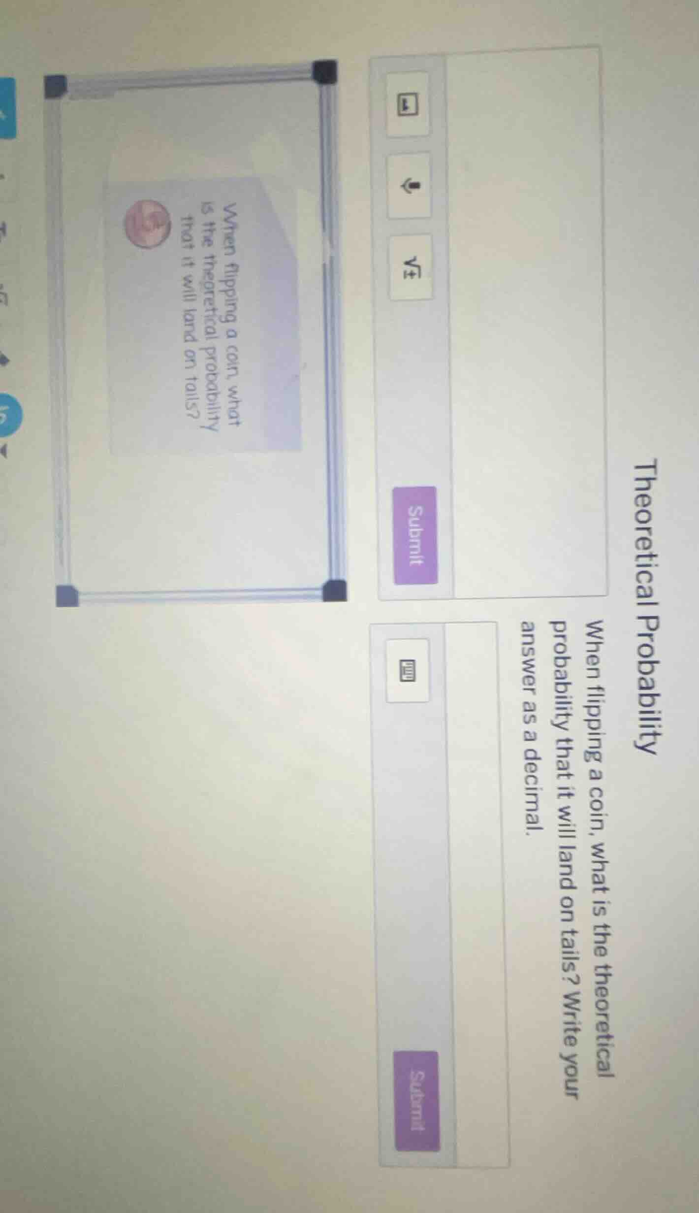 theoretical probability when flipping a coin, what is the theoretical p…