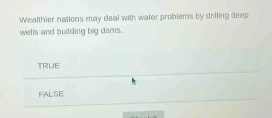 wealthier nations may deal with water problems by drilling deep wells a…