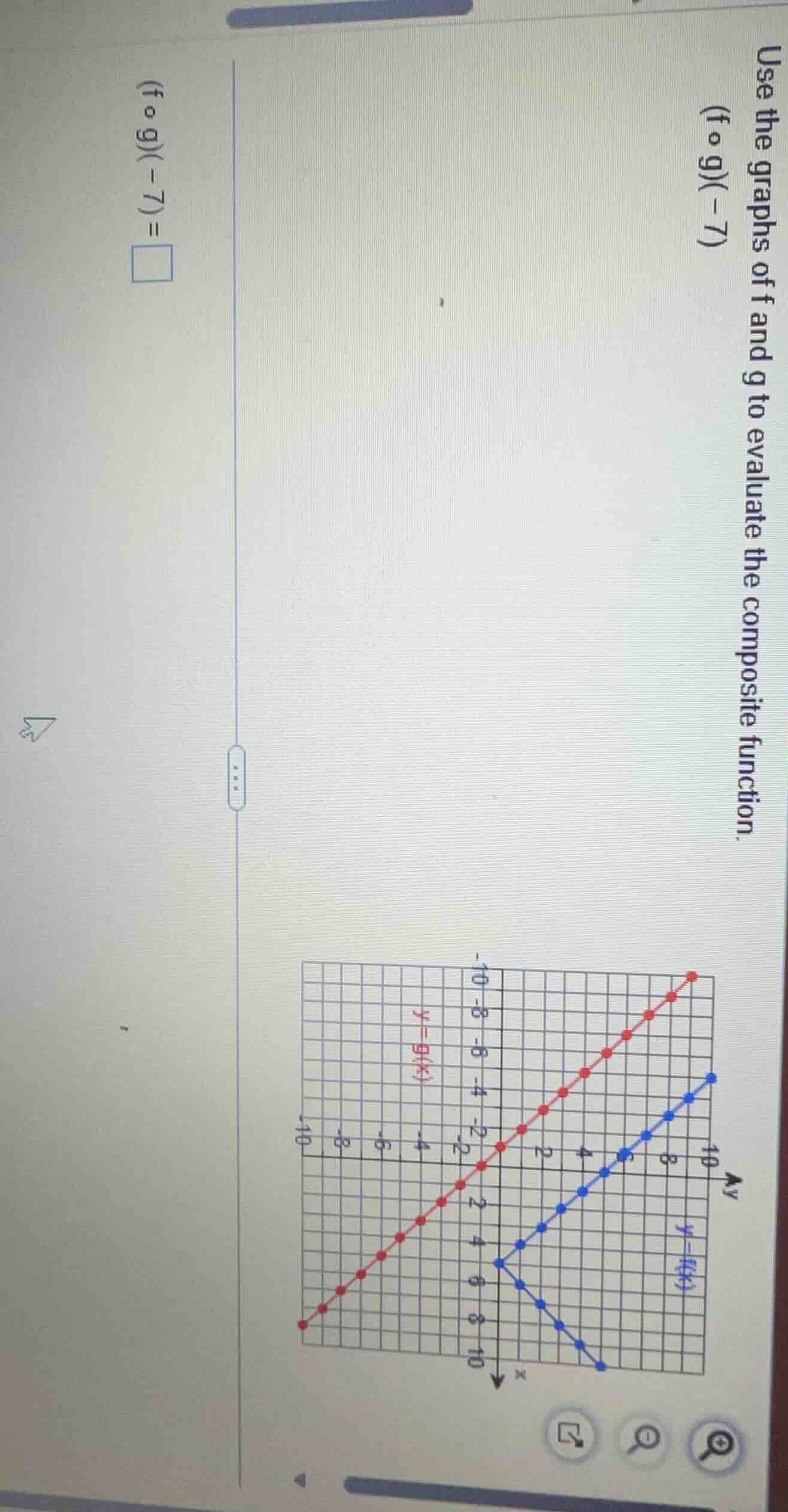 use the graphs of f and g to evaluate the composite function.$(f circ g…