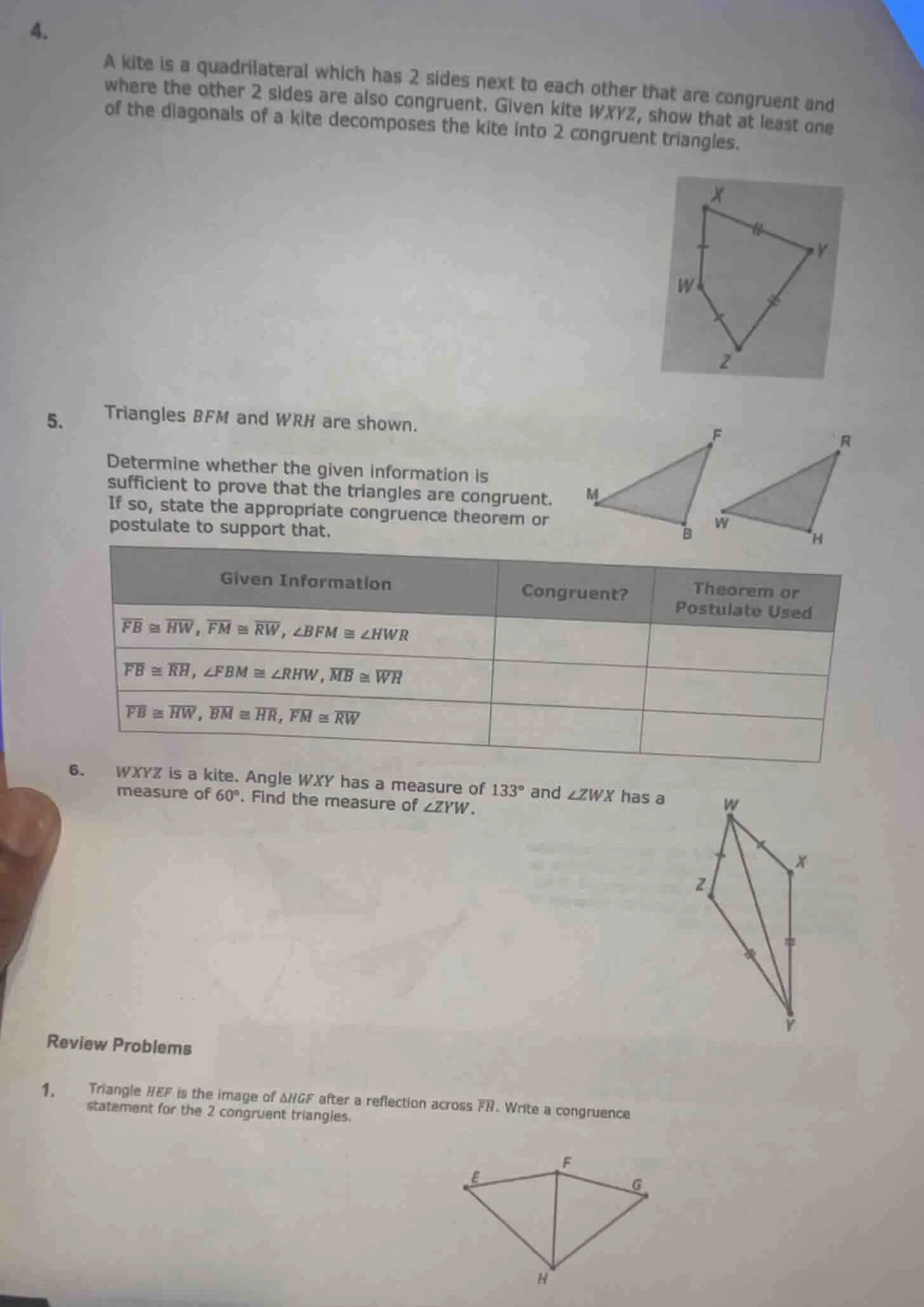 4. a kite is a quadrilateral which has 2 sides next to each other that …
