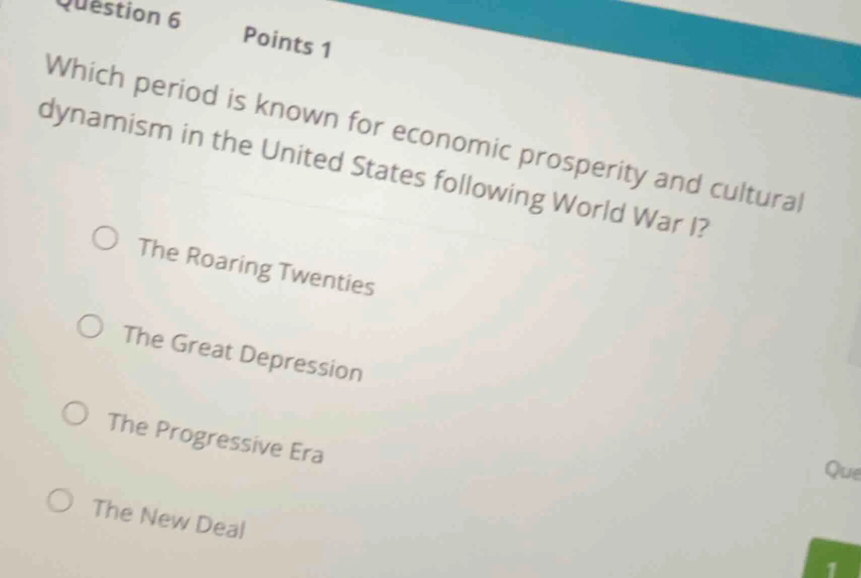 question 6 points 1 which period is known for economic prosperity and c…