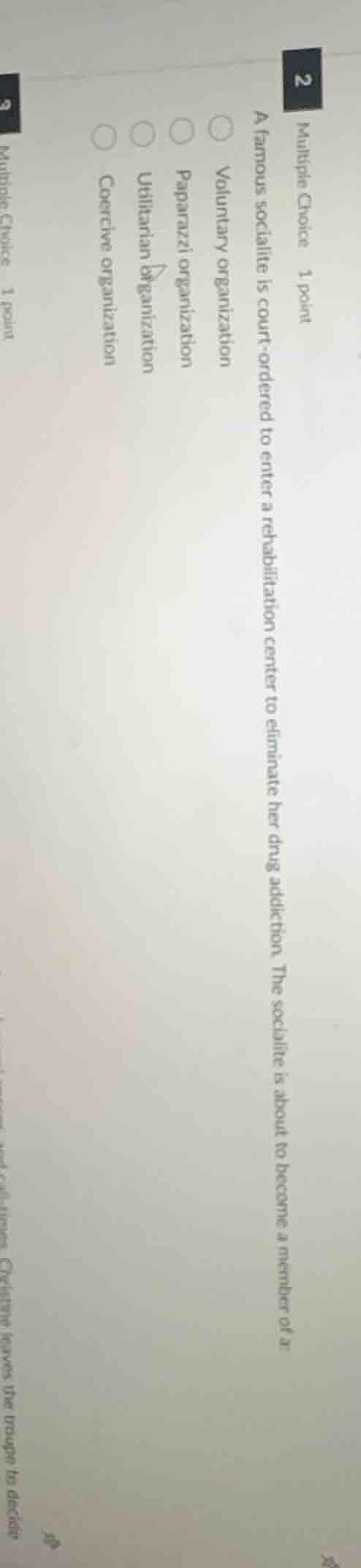 2 multiple choice 1 point a famous socialite is court-ordered to enter …