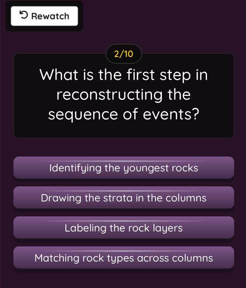 2/10 what is the first step in reconstructing the sequence of events? i…