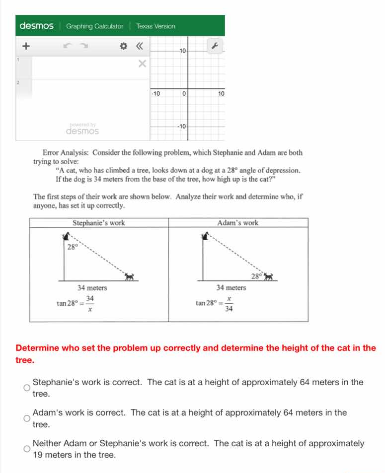 error analysis: consider the following problem, which stephanie and ada…