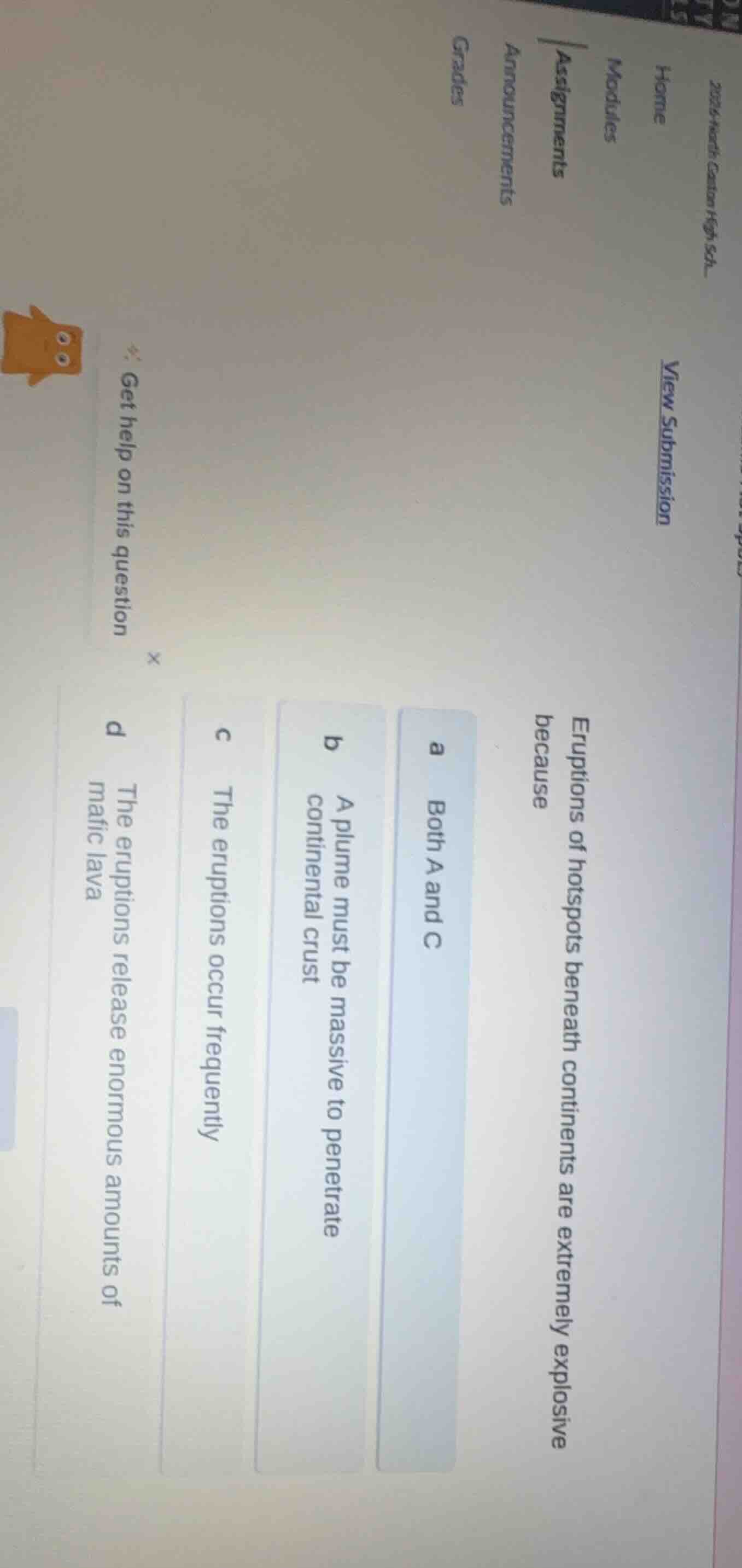 eruptions of hotspots beneath continents are extremely explosive becaus…