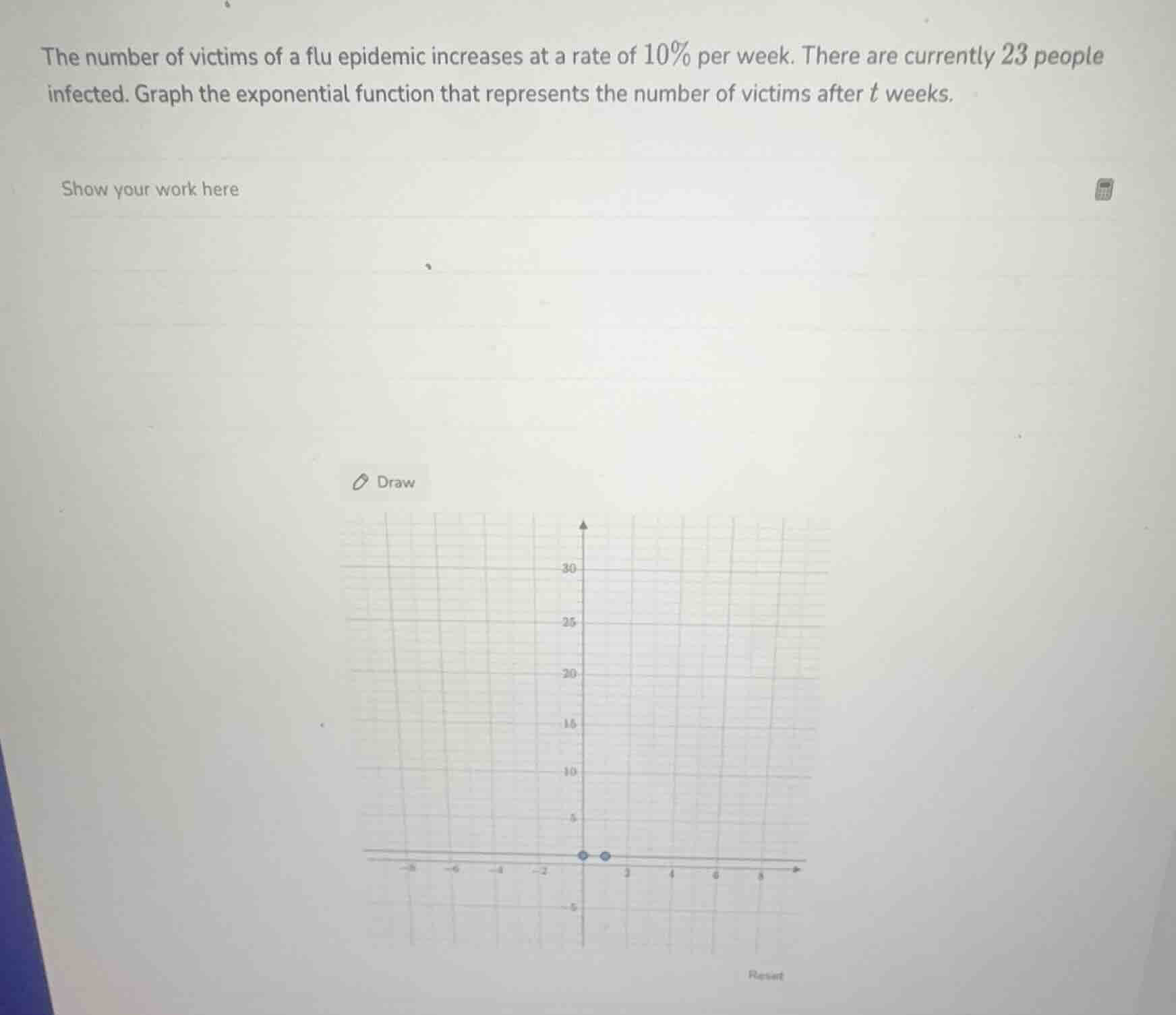 the number of victims of a flu epidemic increases at a rate of 10% per …