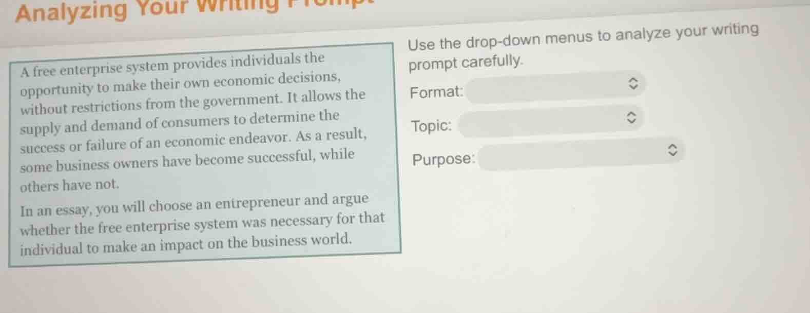 analyzing your writing prompt a free enterprise system provides individ…
