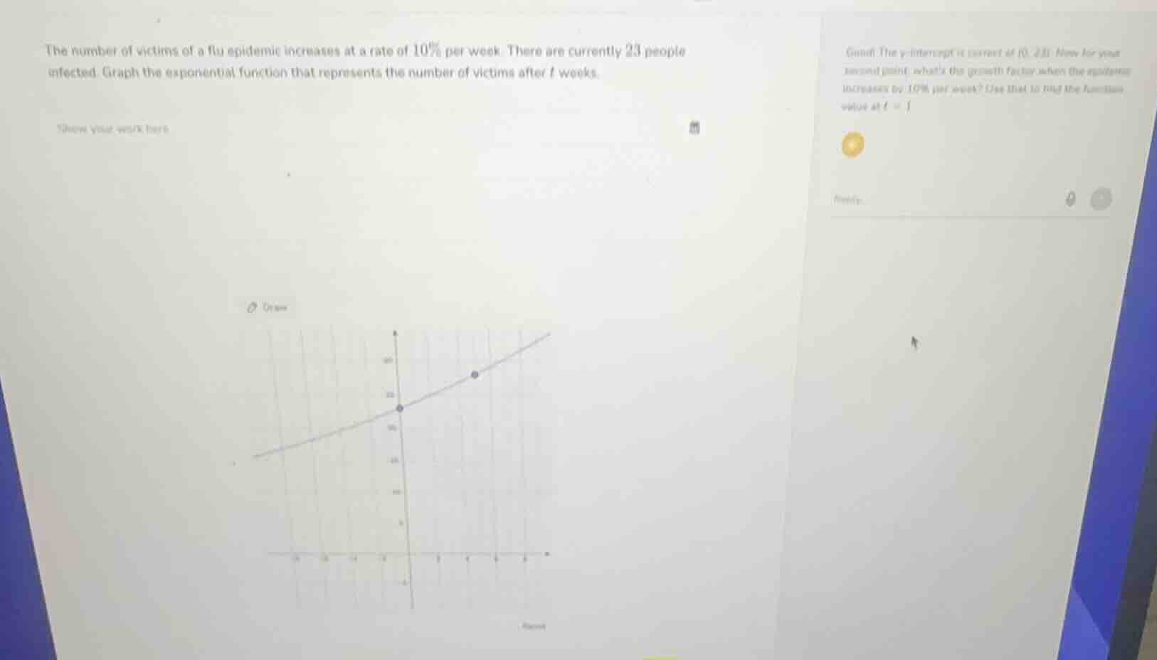 the number of victims of a flu epidemic increases at a rate of 10% per …