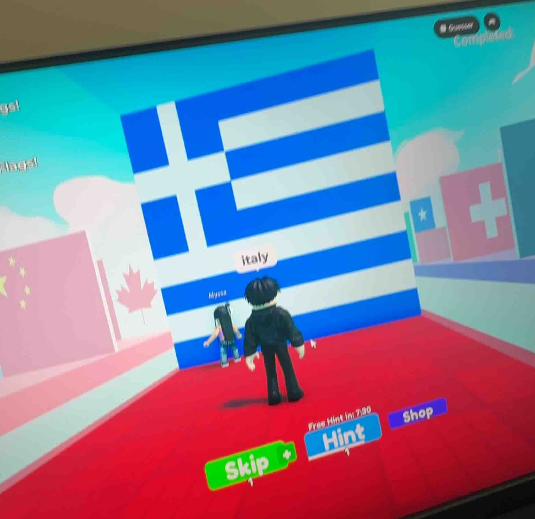 flags! flags! italy alyssa free hint in: 7:30 skip hint shop completed