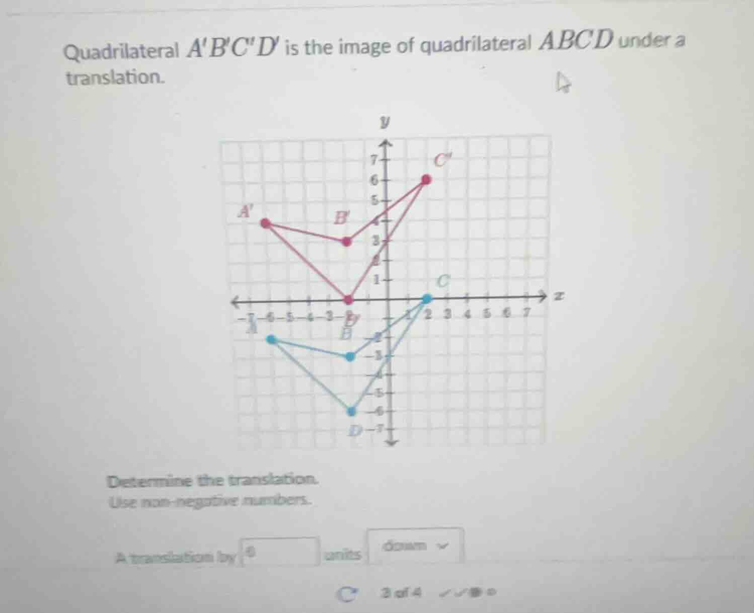 quadrilateral $abcd$ is the image of quadrilateral $abcd$ under a trans…