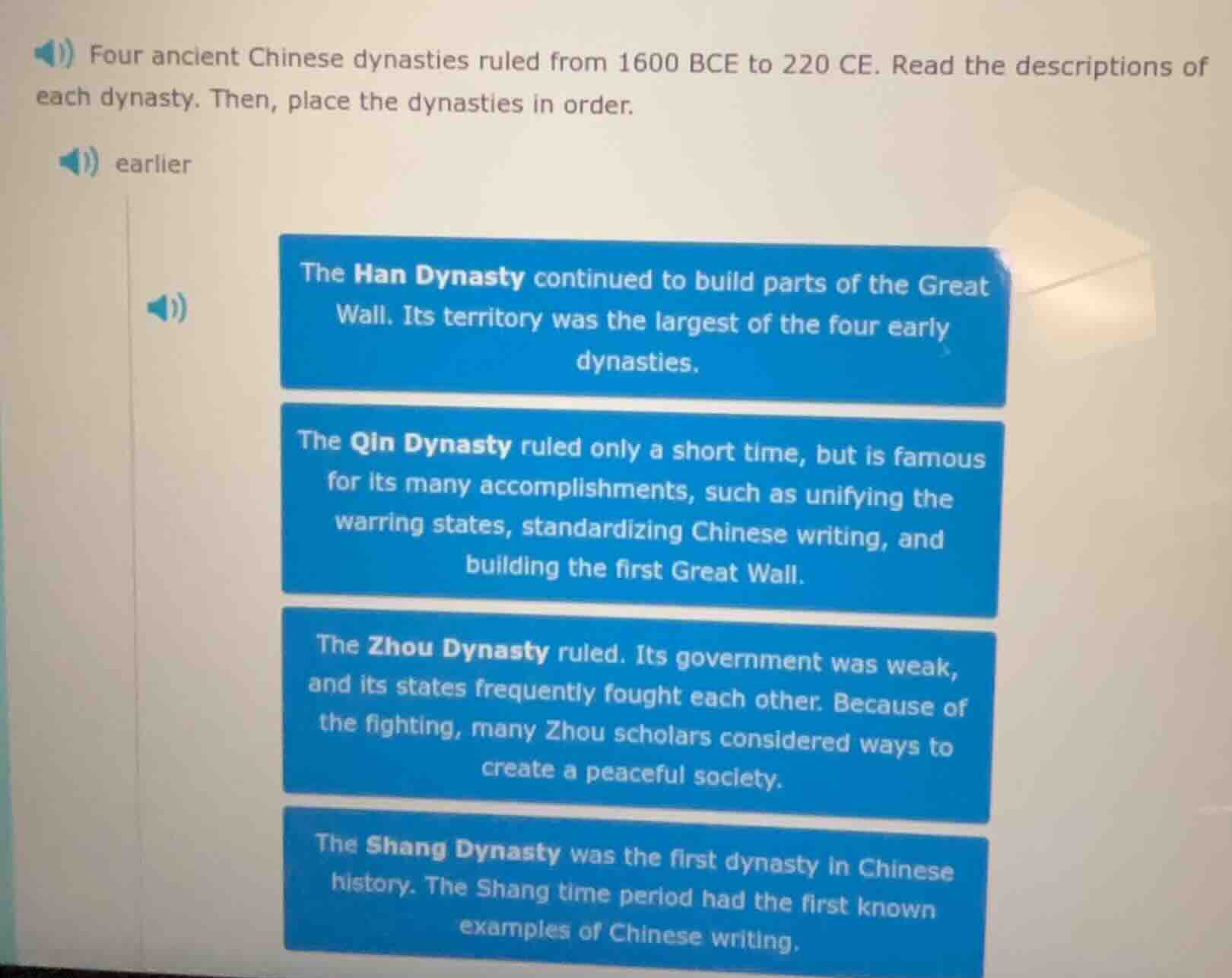 four ancient chinese dynasties ruled from 1600 bce to 220 ce. read the …