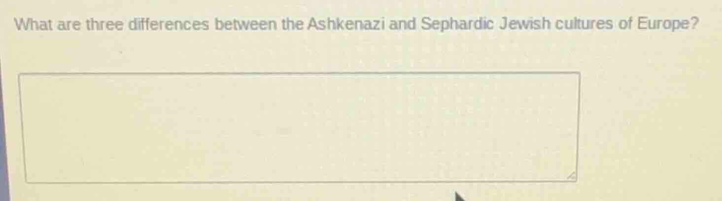 what are three differences between the ashkenazi and sephardic jewish c…