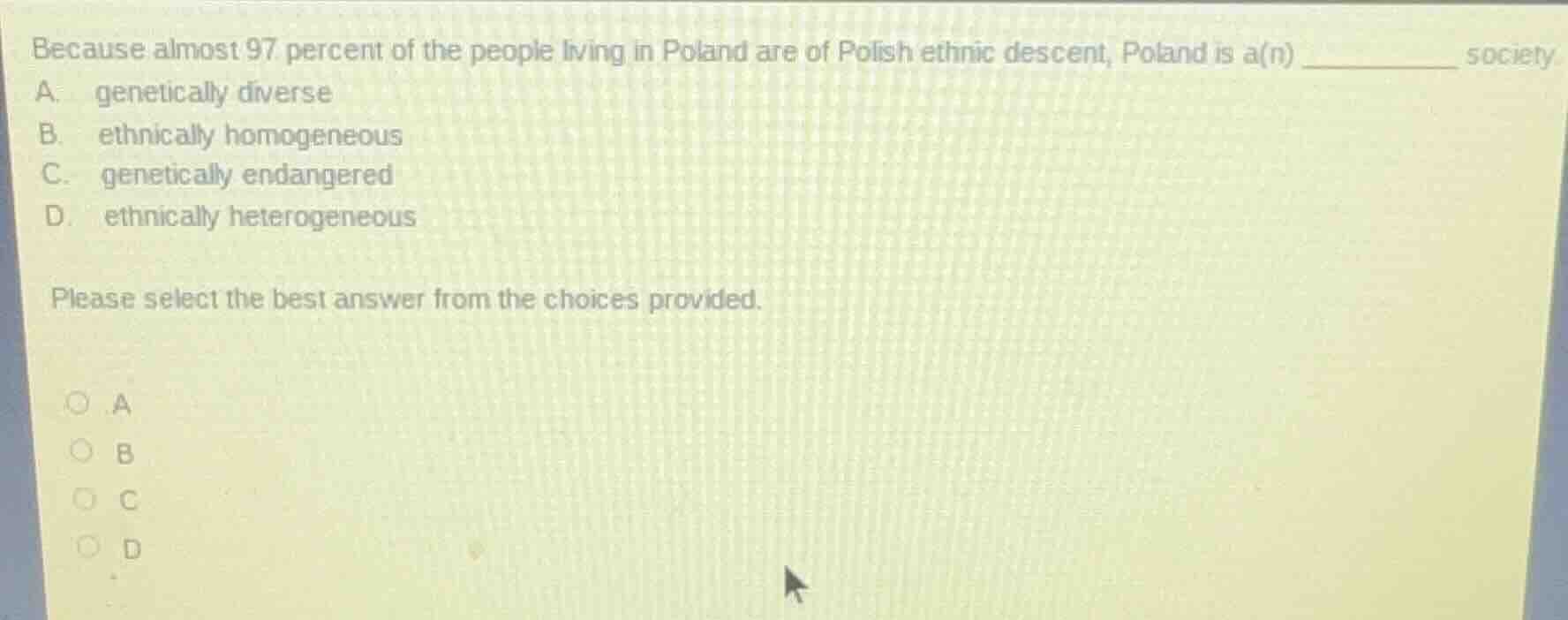 because almost 97 percent of the people living in poland are of polish …