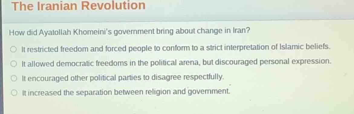 the iranian revolution how did ayatollah khomeinis government bring abo…