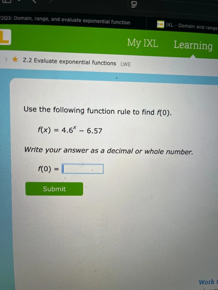 z.2 evaluate exponential functions lwe use the following function rule …