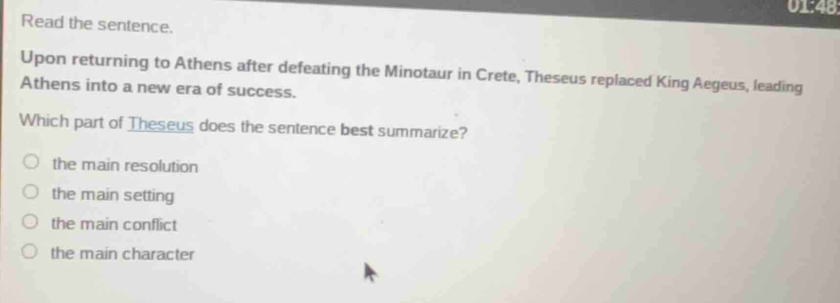 read the sentence. upon returning to athens after defeating the minotau…