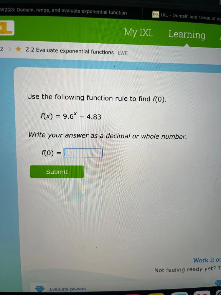 2 > ★ z.2 evaluate exponential functions lwe use the following function…