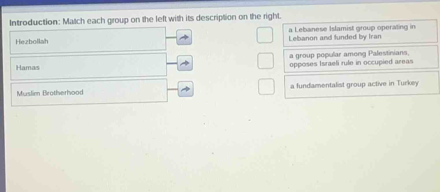 introduction: match each group on the left with its description on the …