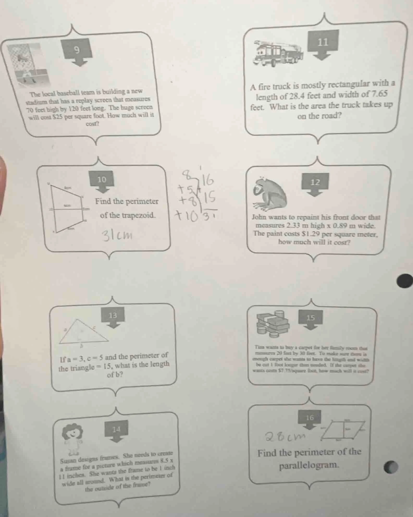 9 the local baseball team is building a new stadium that has a replay s…