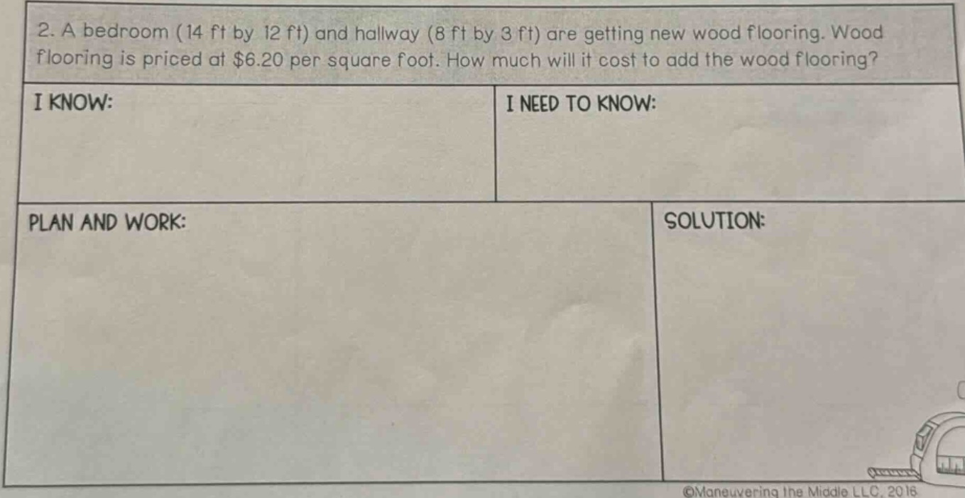 2. a bedroom (14 ft by 12 ft) and hallway (8 ft by 3 ft) are getting ne…