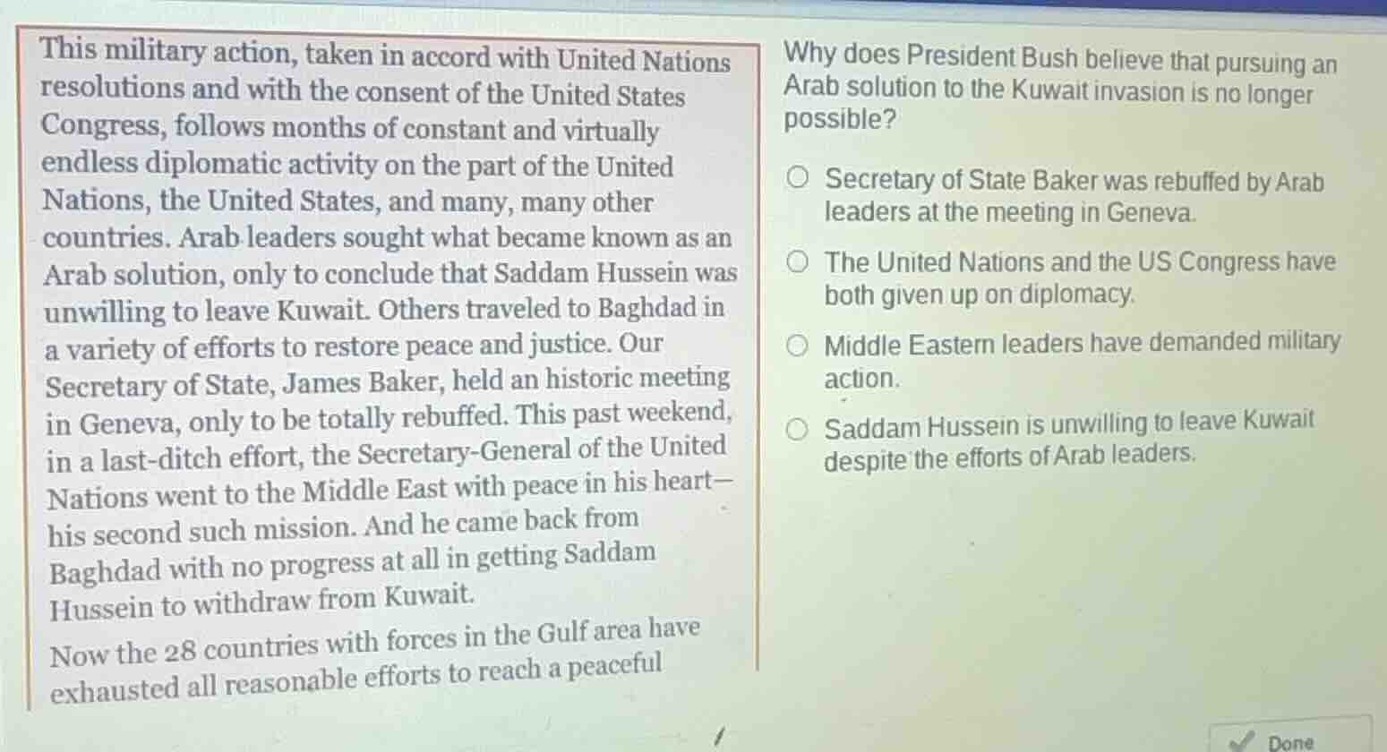 this military action, taken in accord with united nations resolutions a…