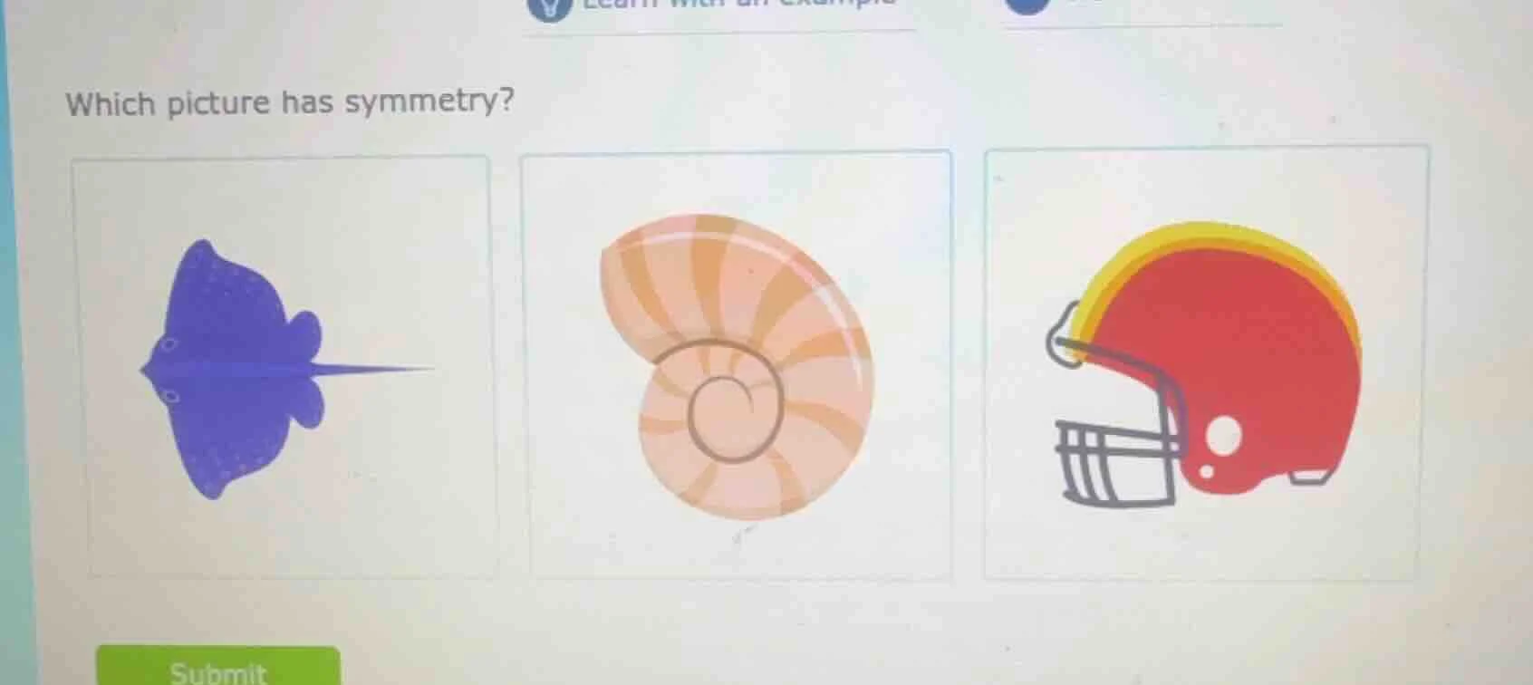 which picture has symmetry?