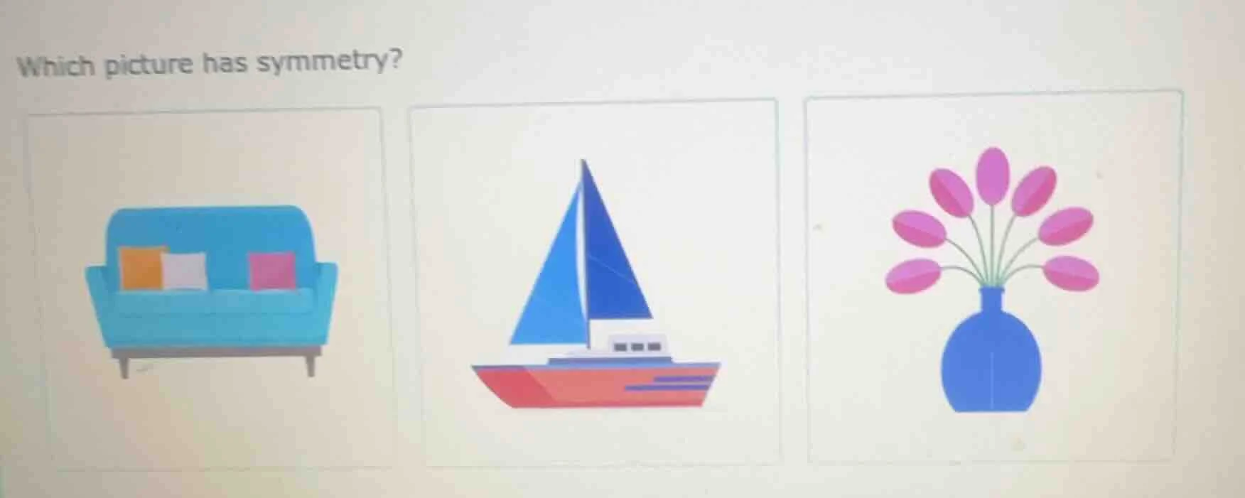 which picture has symmetry?