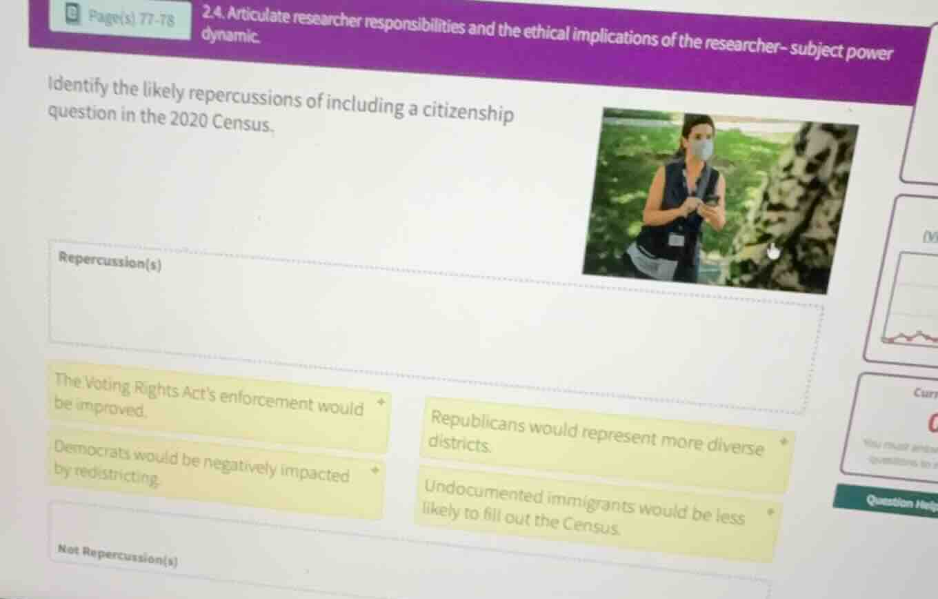 page(s) 77-78 2.4. articulate researcher responsibilities and the ethic…