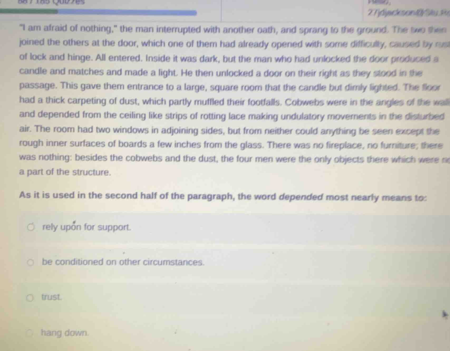 \i am afraid of nothing,\ the man interrupted with another oath, and sp…